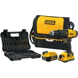 Stanley Fatmax schroefklopboormachine 18V, met 2 accu's, softbag en 50-delige accessoireset