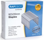 Rapesco agrafes galvanisées 923/20 mm (type 23), boîte de 1000 agrafes