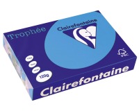 Clairefontaine Trophée Intens, papier couleur, A4, 120 g, 250 feuilles, bleu royal