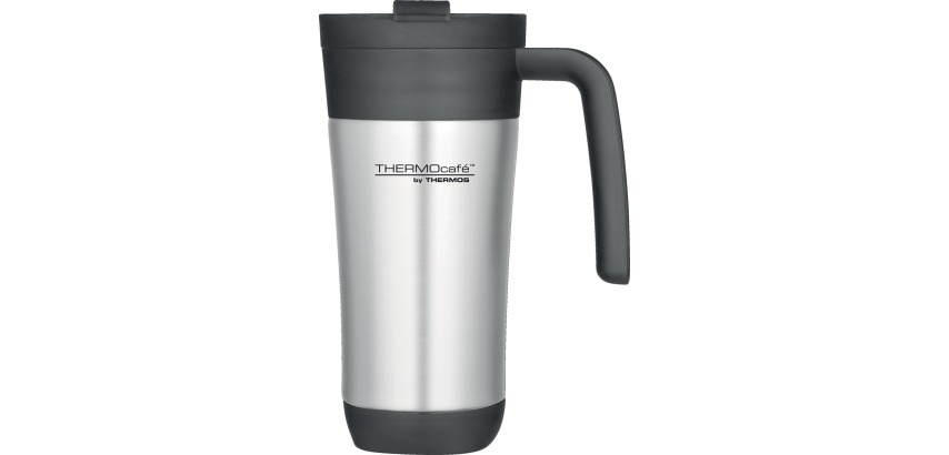 Stainless steel Thermocafé travel mug, capacity 425 ml