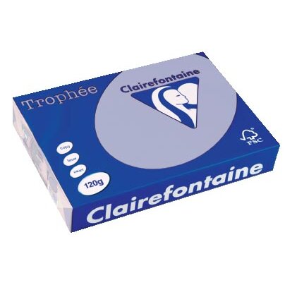 Clairefontaine Trophée Pastel, gekleurd papier, A4, 120 g, 250 vel, lavendelblauw