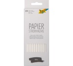 Papieren rietjes WHITE, lengte: 200 mm