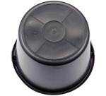 Seau, 12 litres, noir