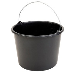 Seau, 12 litres, noir