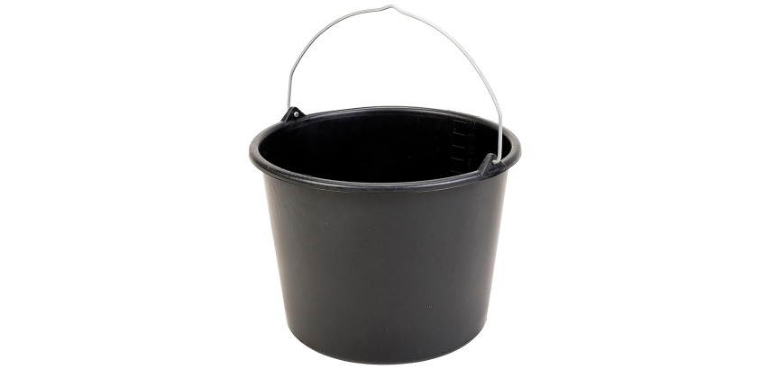 Bucket, 12 liters, black
