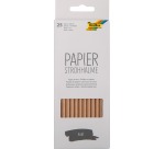 Papieren rietjes WHITE, lengte: 200 mm