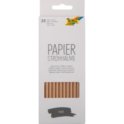 Paille en papier 'WHITE', longueur : 200 mm