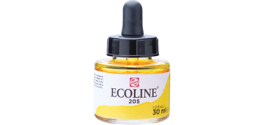 Talens Ecoline peinture à l'eau flacon de 30 ml, jaune citron