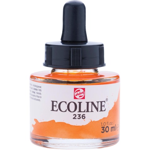 Talens Ecoline waterverf flacon van 30 ml, lichtoranje