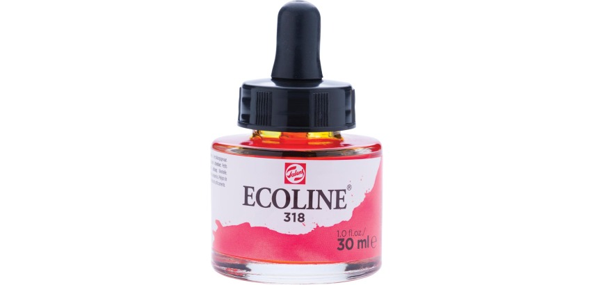 Talens Ecoline water-based paint 30 ml bottle, carmine