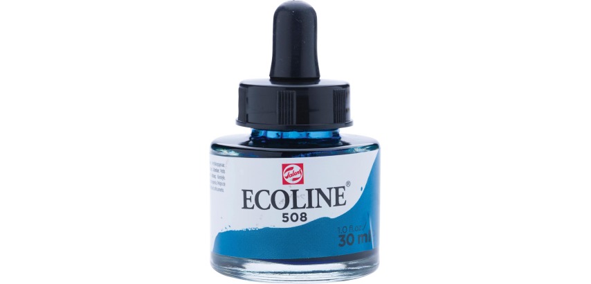 Talens Ecoline water-based paint bottle of 30 ml, Prussian blue