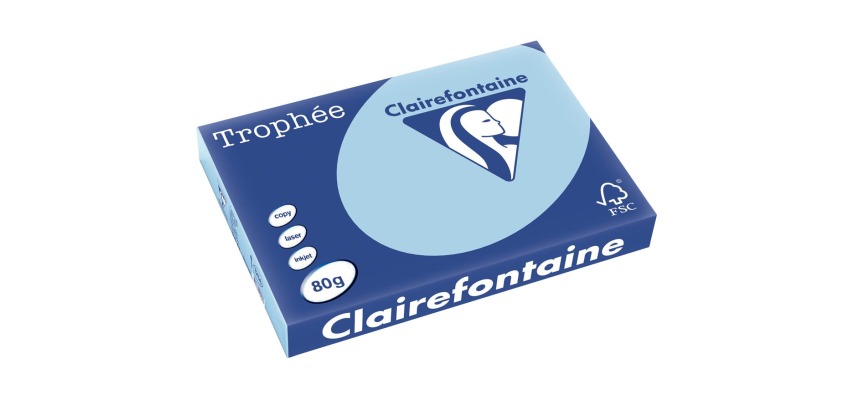 Clairefontaine Trophy Pastel, colored paper, A3, 80 g, 500 sheets, blue
