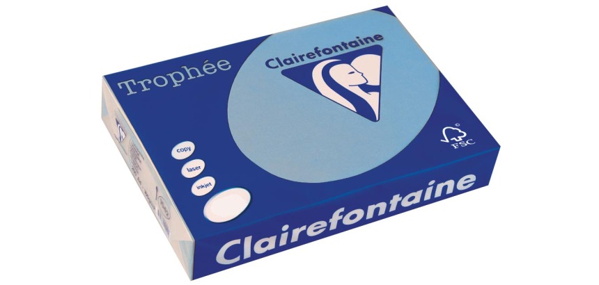 Clairefontaine Trophée Intens, Farbpapier, A3, 80 g, 500 Bögen, königsblau