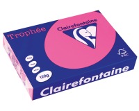Clairefontaine Trophée Pastel, papier couleur, A4, 120 g, 250 feuilles, rose intense