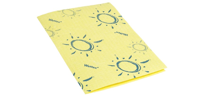 Vileda éponge chiffon Wettex Soft, jaune, paquet de 10 pièces