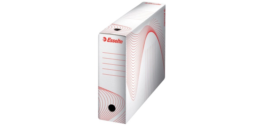 Esselte Boxycolor Archivschachtel 80mm 352x250mm weiß