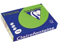Clairefontaine Trophée Intens, papier couleur, A4, 120 g, 250 feuilles, vert menthe