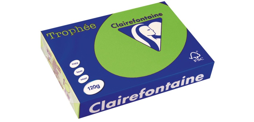 Clairefontaine Trophée Intens, Farbiges Papier, A4, 120 g, 250 Blatt, Mintgrün