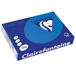 Clairefontaine Trophée Intens, papier couleur, A4, 120 g, 250 feuilles, turquoise