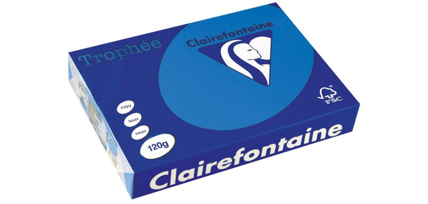 Clairefontaine Trophy Intense, colored paper, A4, 120 g, 250 sheets, turquoise
