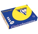 Clairefontaine Trophée Intens, papier couleur, A4, 120 g, 250 feuilles, jaune soleil