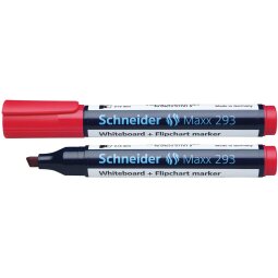 Schneider whiteboard + flipchart marker Maxx 293 rood