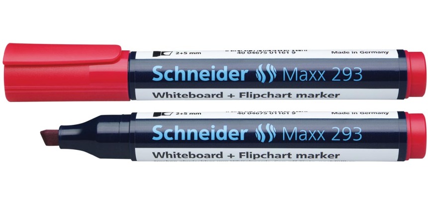 Schneider whiteboard + flipchart marker Maxx 293 rood