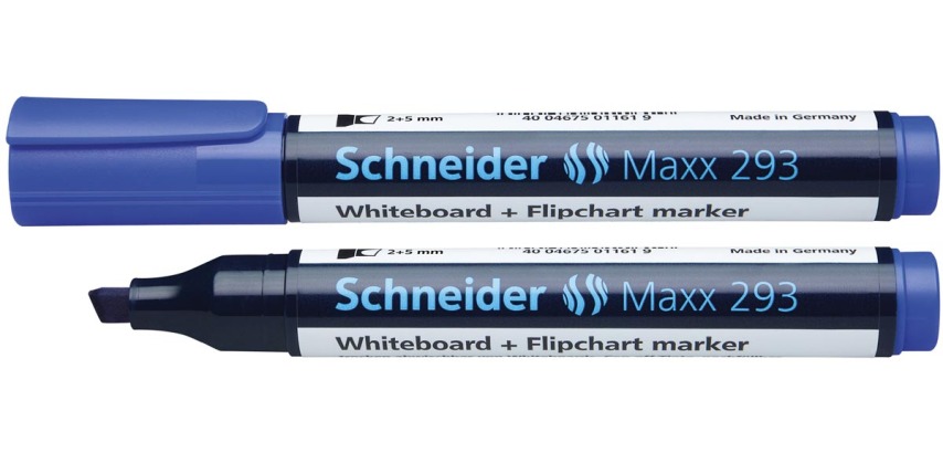Schneider whiteboard + flipchart marker Maxx 293 blauw