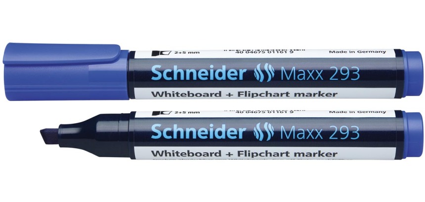 Schneider whiteboard + flipchart marker Maxx 293 blauw