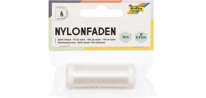 Folia nylon thread on spool, 0.3 mm x 70 m