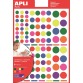 Apli Kids verwijderbare stickers, cirkel, blister met 624 stuks in geassorteerde kleuren en groottes