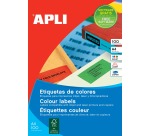 Apli Colored Labels ft 105 x 37 mm (w x h) red, 1,600 pieces 16 per sheet, box of 100 sheets