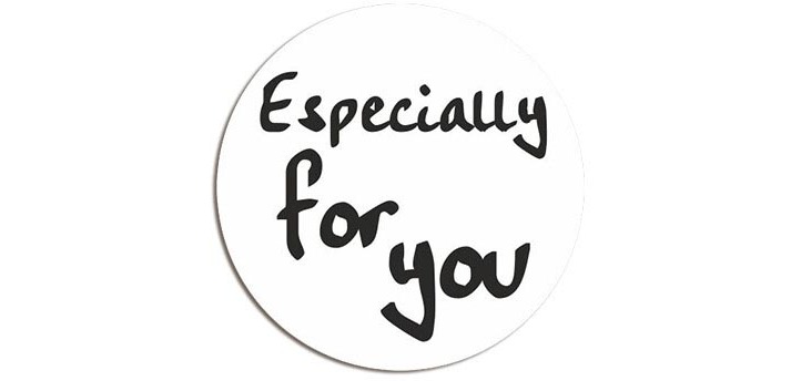 Printed label, on roll, diameter 39 mm, 500 pieces, Especially 4 You