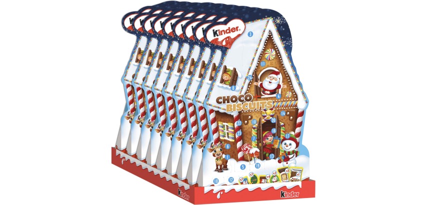 Kinder Chocolate and Biscuit Advent Calendar, 218-gram box