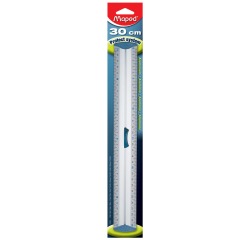 Maped latte Aluminium, graduation double, 30 cm