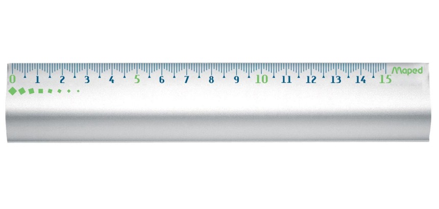 Maped aluminum anodized ruler