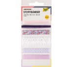Folia rubans de tissu, 6 couleurs assorties, longueur totale 5,5 m, sweet bouquet