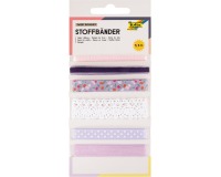 Folia rubans de tissu, 6 couleurs assorties, longueur totale 5,5 m, sweet bouquet