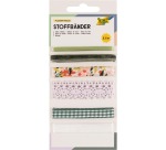 Folia fabric ribbons, 6 assorted colors, total length 5.5 m, flower fields