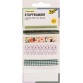 Folia rubans de tissu, 6 couleurs assorties, longueur totale 5,5 m, flower fields