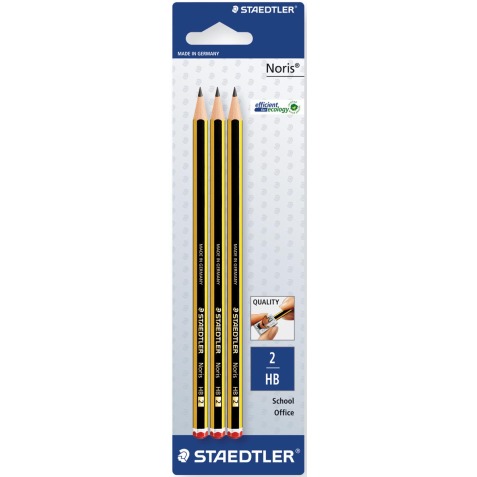 Staedtler crayon Noris HB, blister de 3 pièces