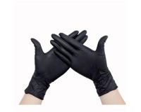 Gants en nitril, medium, noir, paquet de 100 pièces
