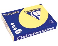 Clairefontaine Trophée Pastel, gekleurd papier, A4, 120 g, 250 vel, citroengeel