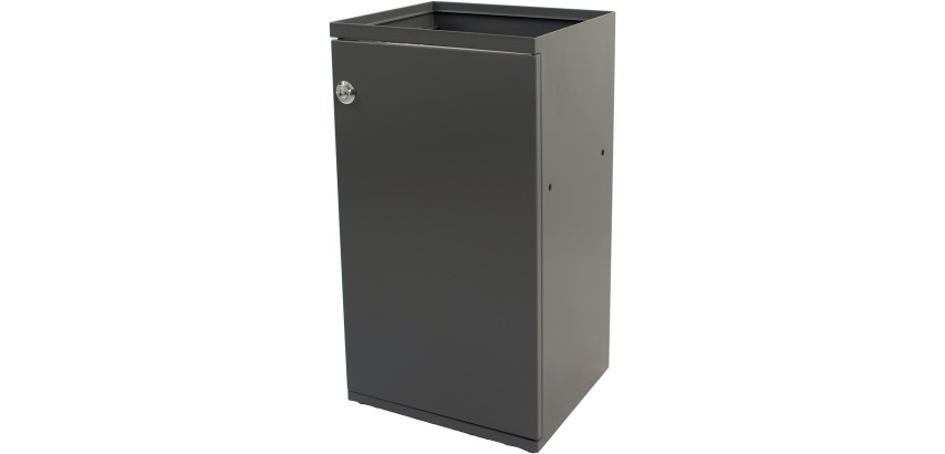 V-Part poubelle modulaire avec porte et support sac 85 l, gris