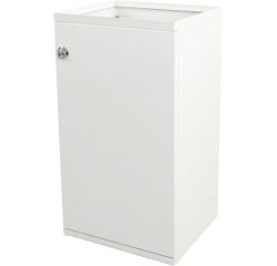 V-part modulaire afvalbak met deur en zakhouder 85 l, wit