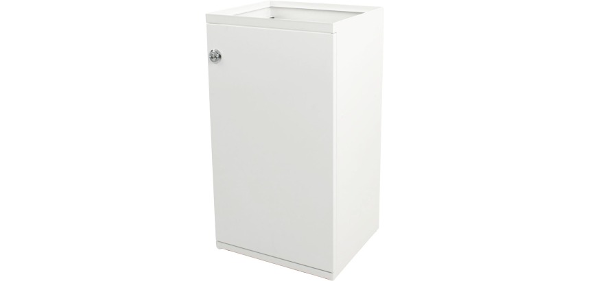 V-Part poubelle modulaire avec porte et support sac 85 l, blanc