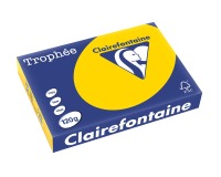Clairefontaine Trophée Pastel, papier couleur, A4, 120 g, 250 feuilles, bouton d'or