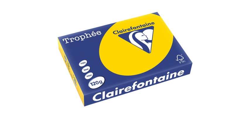 Clairefontaine Trophy Pastel, colored paper, A4, 120 g, 250 sheets, buttercup