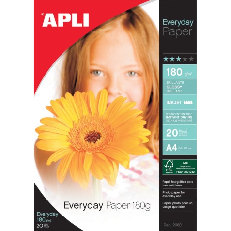 Apli fotopapier Everyday ft A4, 180 g, pak van 20 vel