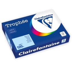 Clairefontaine Trophée Pastel, papier couleur, A4, 120 g, 250 feuilles, bleu